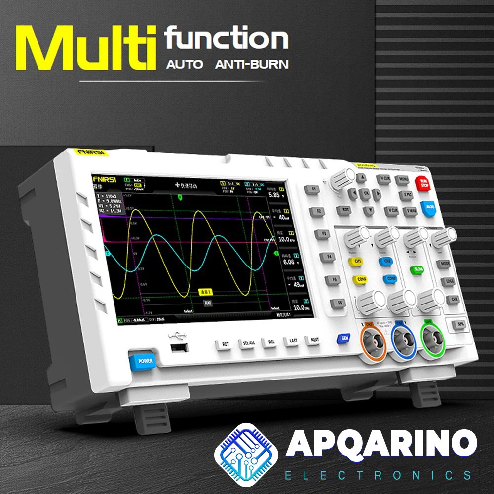 اوسلسكوب 2X1 متنقل 100 ميجا هرتز موديل Fnirsi -1014D - الصورة 2