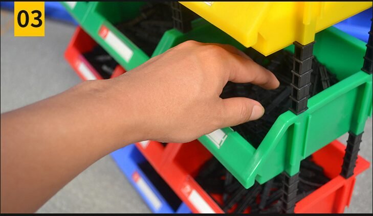 علب بلاستيك لتخزين البضائع والادوات بنظام الرفوف علب بلاستيك لتخزين البضائع والادوات بنظام الرفوف